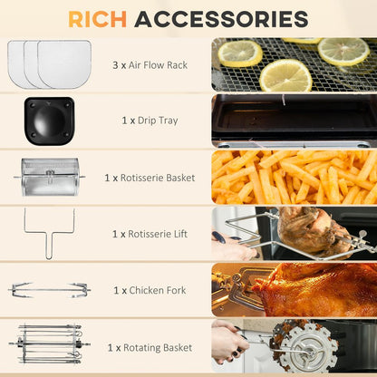 12L Black Air Fryer Oven