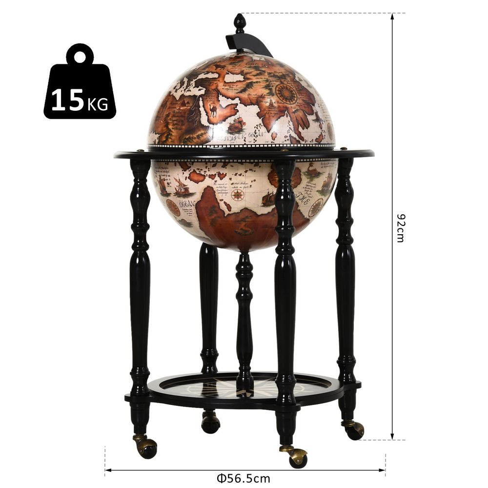 Retro Style Globe Bar 92cm