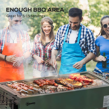 Portable BBQ with Basket Hooks