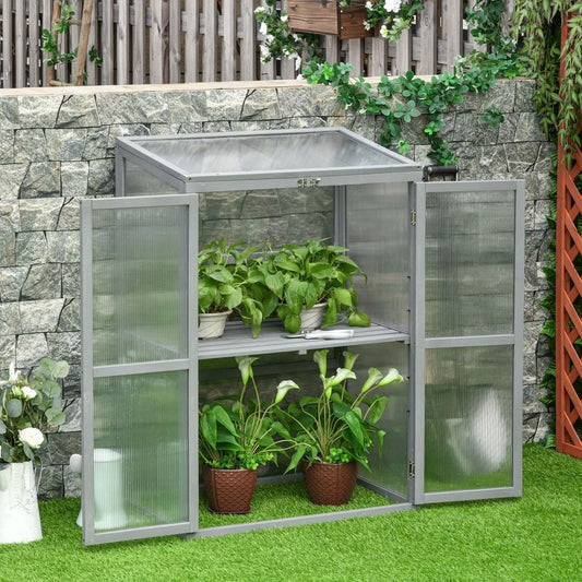 Grey 2 Shelf Cold Frame