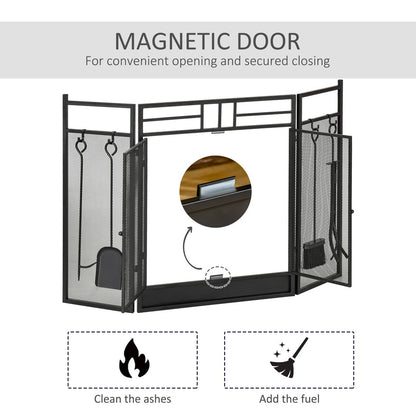 Double Door Fireplace Guard