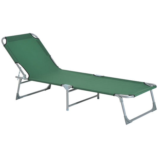 Green Folding Sun Lounger