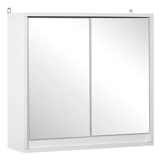 Wall Mounted Mirror Cupboard White