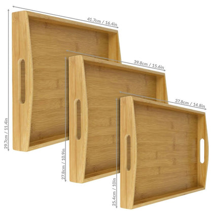 Bamboo Trays Set of 3