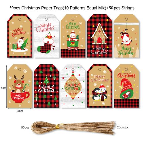 Festive Gift Tags x 50