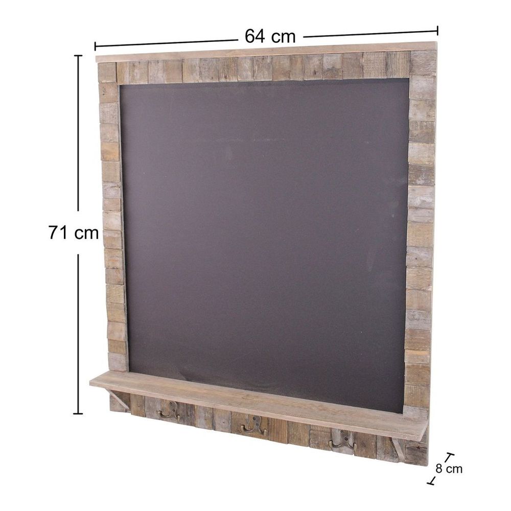 Blackboard with Shelf & Hooks