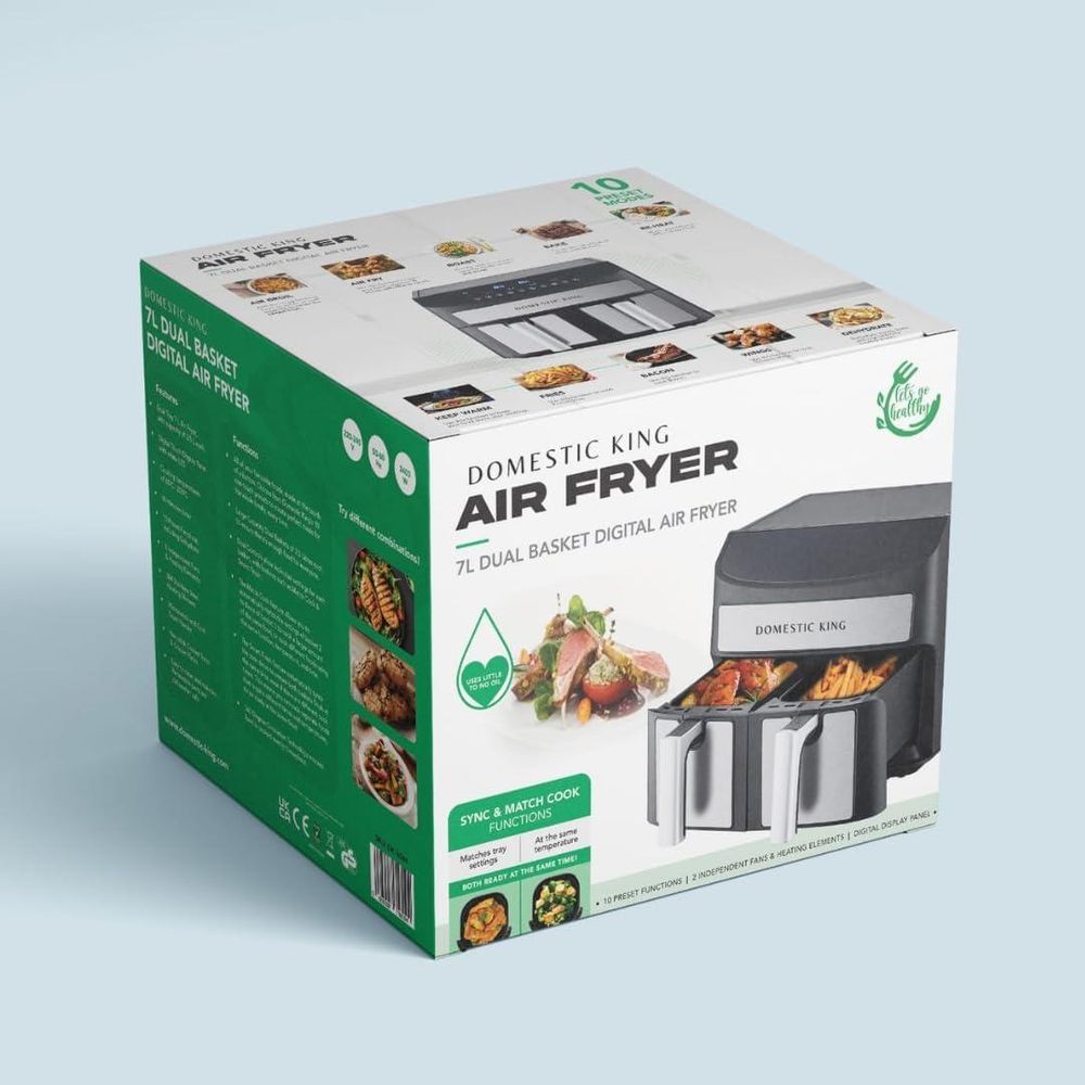 Dual Basket Air Fryer 2400W