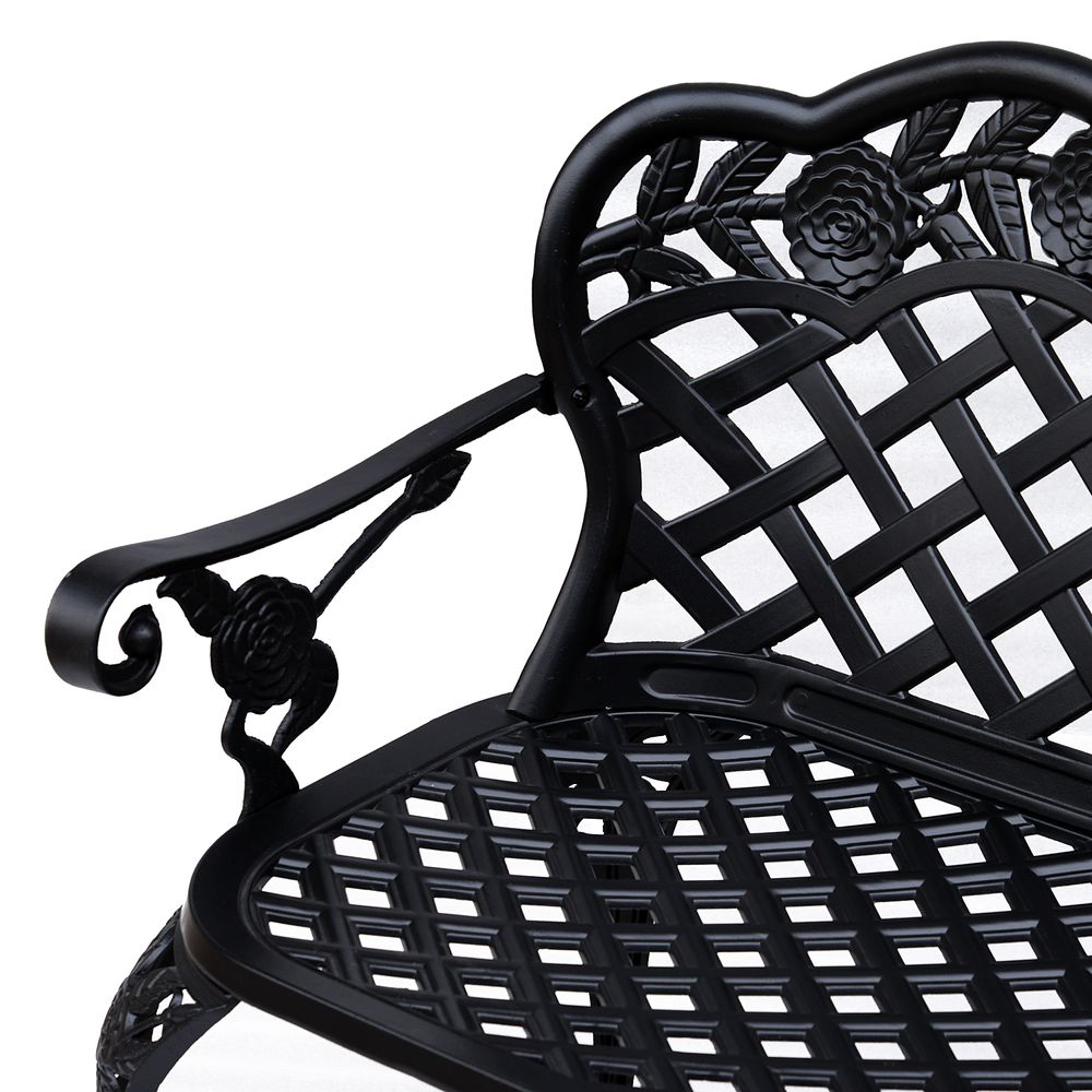 Cast Aluminium Bench Black