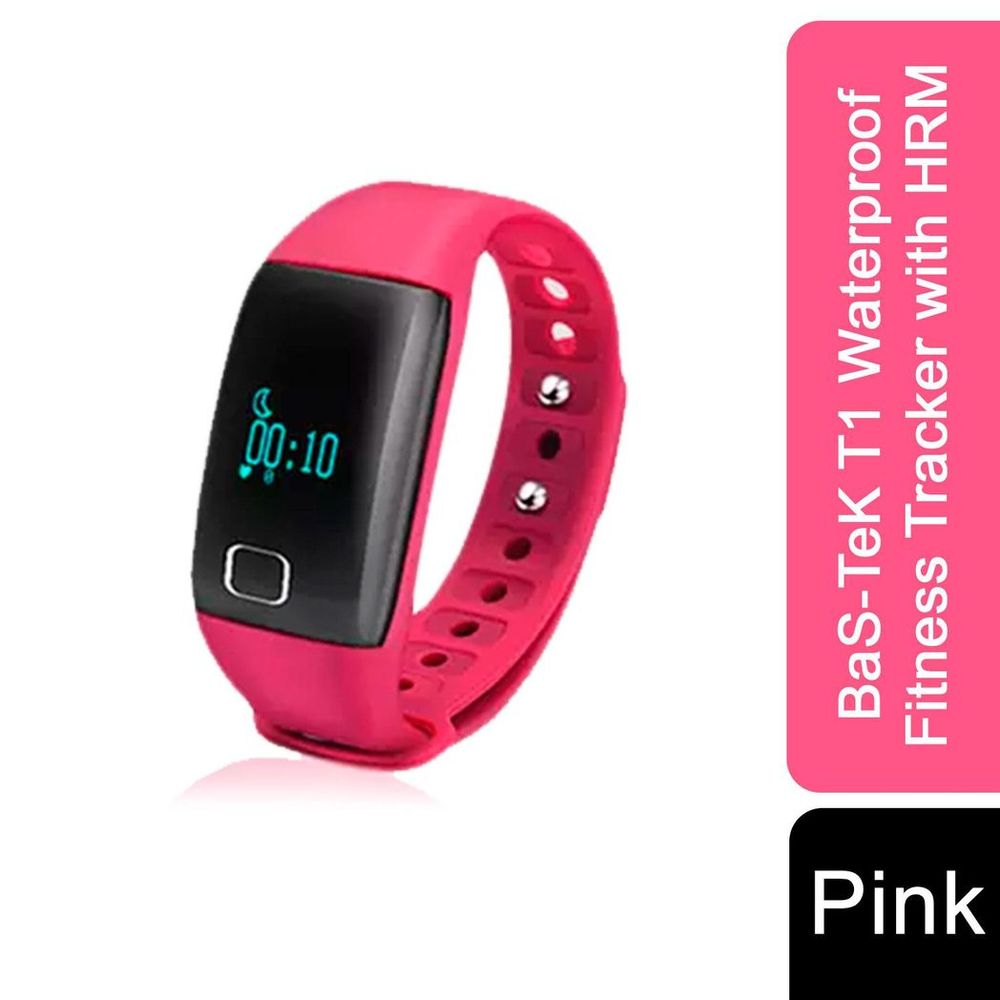 Smart Waterproof Fitness Tracker in Pink