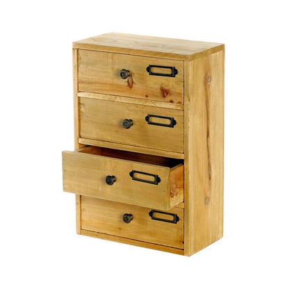 4 Tier Wooden Drawer Unit