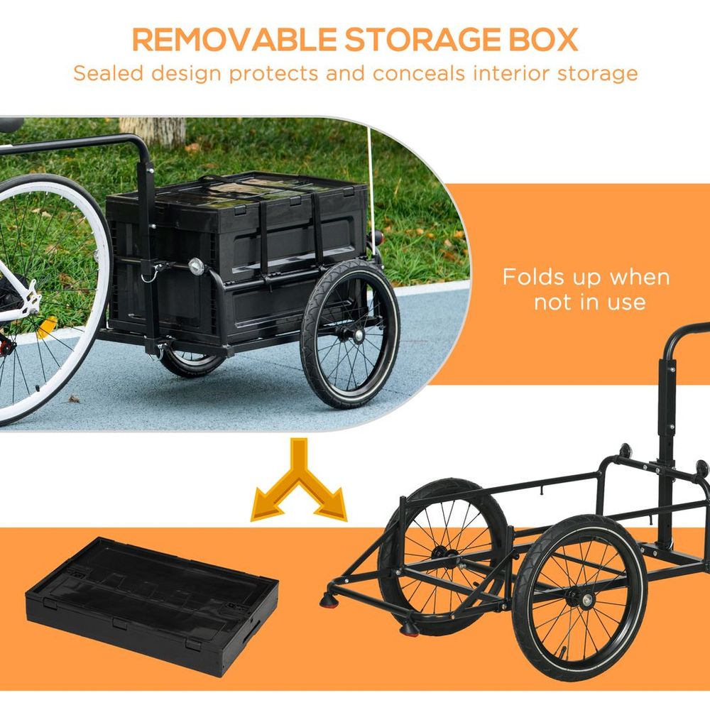 Bicycle Trailer with Foldable Storage Box