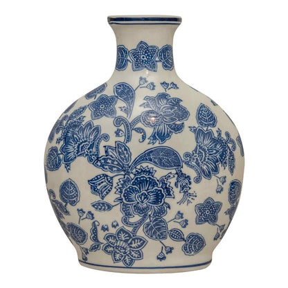 Blue & White Floral Vase