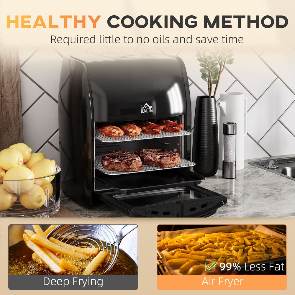 12L Black Air Fryer Oven