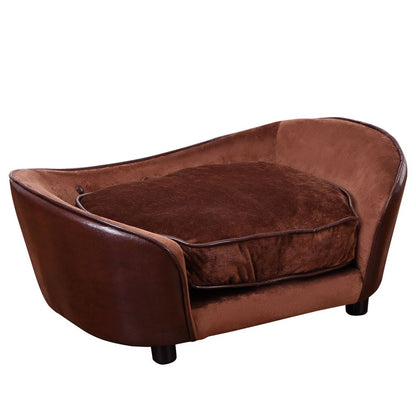 Brown Plush Pet Sofa Bed