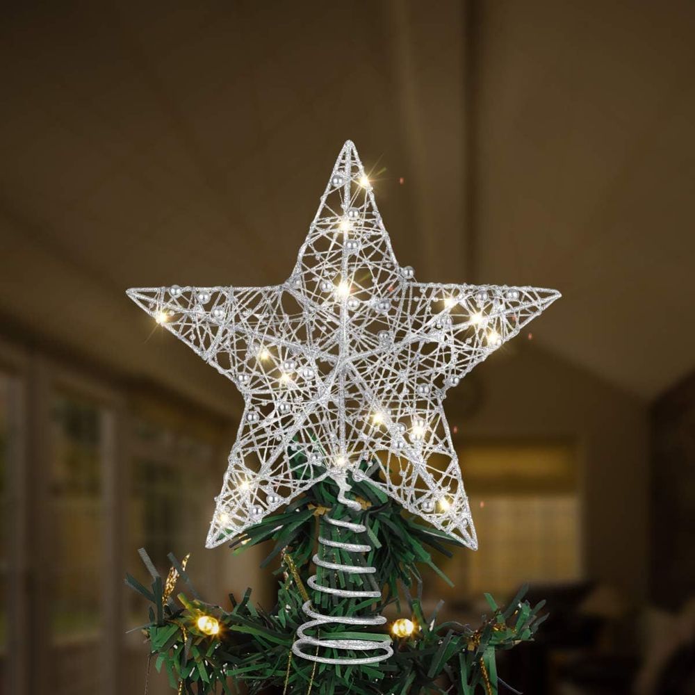 LED Light Up Star Christmas Tree Topper