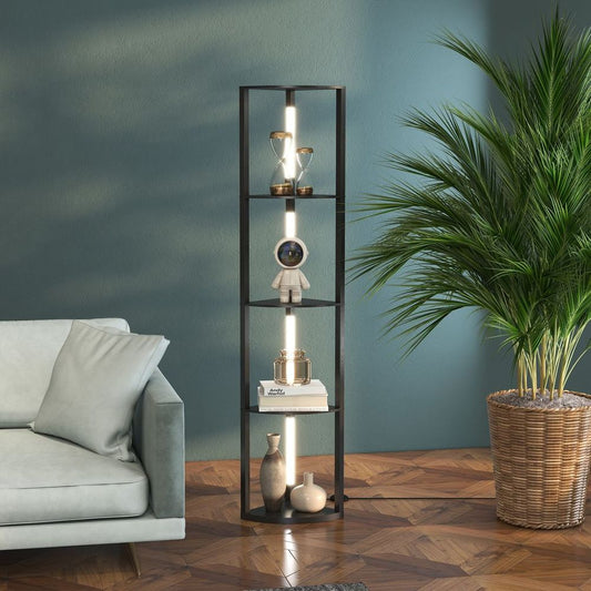 Corner Shelving Floor Lamp