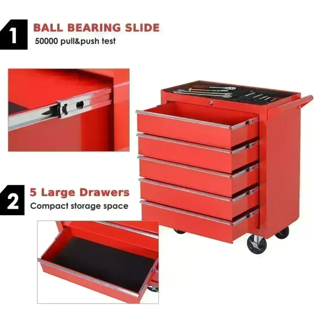 Tool Storage with Wheels 5 Drawers