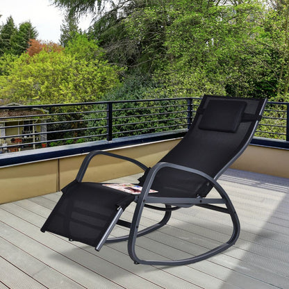 Rocking Patio Chair Black