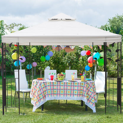 Large Cream Gazebo with Stakes