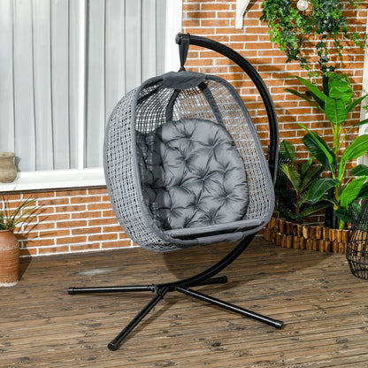 Patio Hanging Egg Chair with Cushion