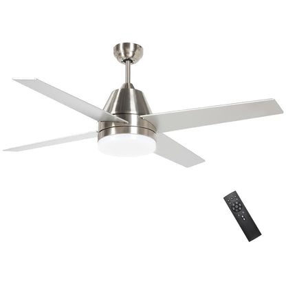 Ceiling Fan Light Silver & Black