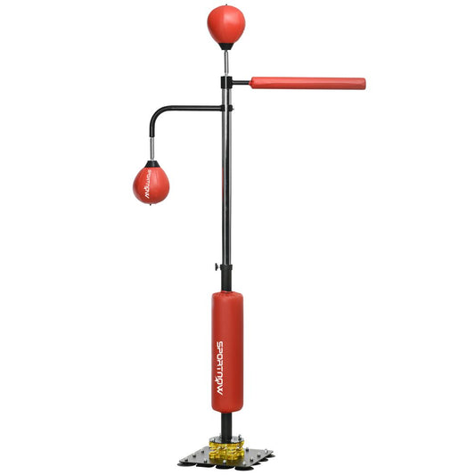 Punch Bag with Reflex Bar Red