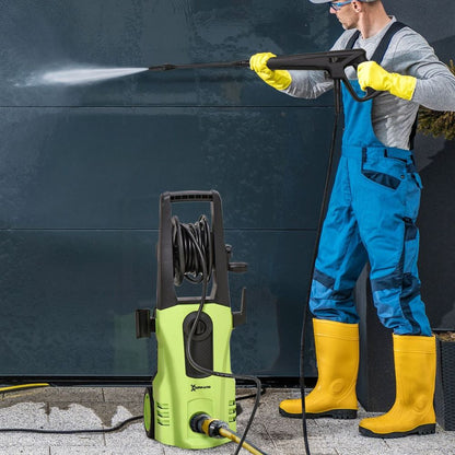 Green Power Washer With Hose Reel