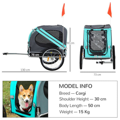 Pet Trailer for Bikes Green