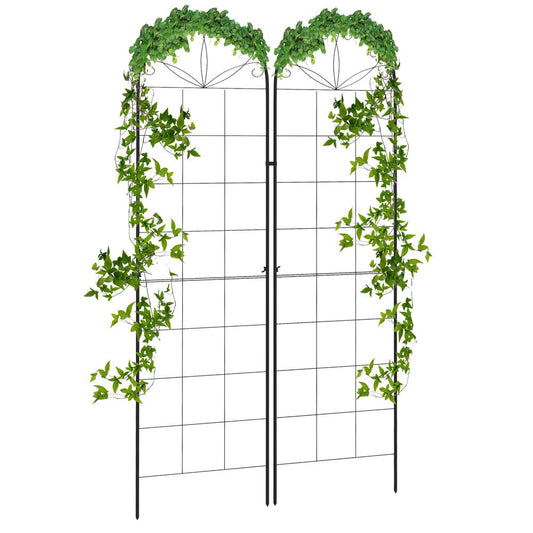 Grid Design Set of 2 Metal Trellis