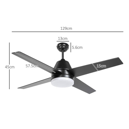 Black Ceiling Fan with Light