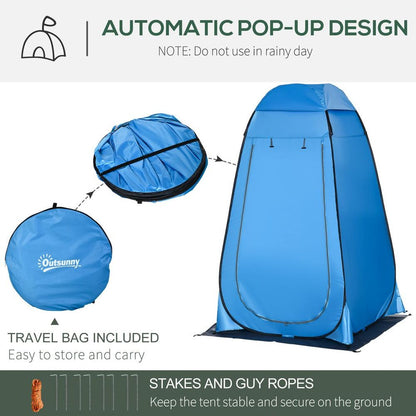 Shower Tent with Changing Room in Blue