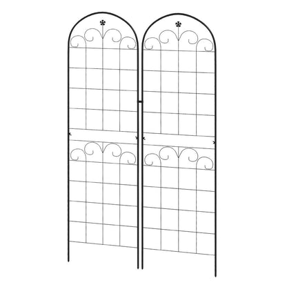 Floral Design Set of 2 Metal Trellis