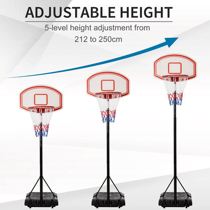 Basketball Hoop with Wheels 175-215cm