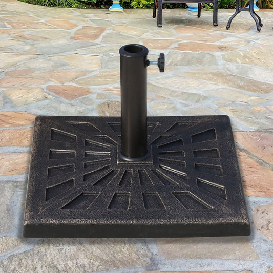Bronze Garden Parasol Base Square