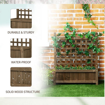 Brown Trellis Planter