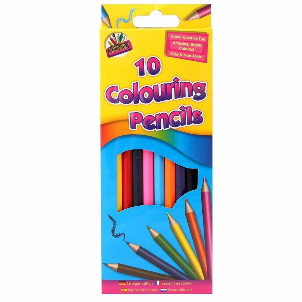 10 Bright Colouring Pencils