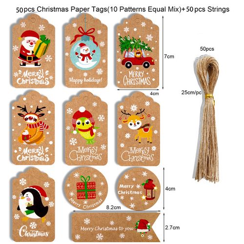 Festive Gift Tags x 50