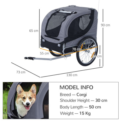 Pet Trailer for Bikes Grey