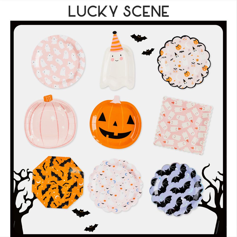 Halloween Paper Plates x8