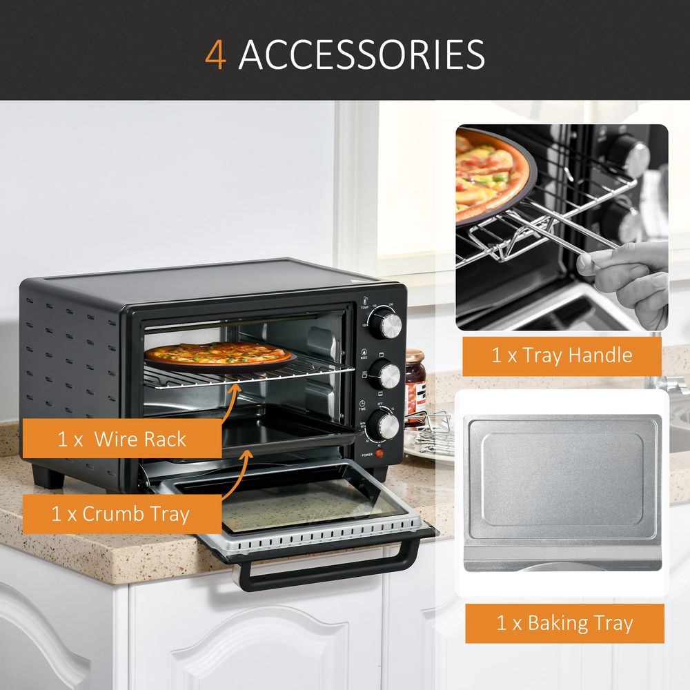 21L Mini Oven Black