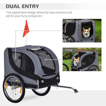 Pet Trailer for Bikes Grey