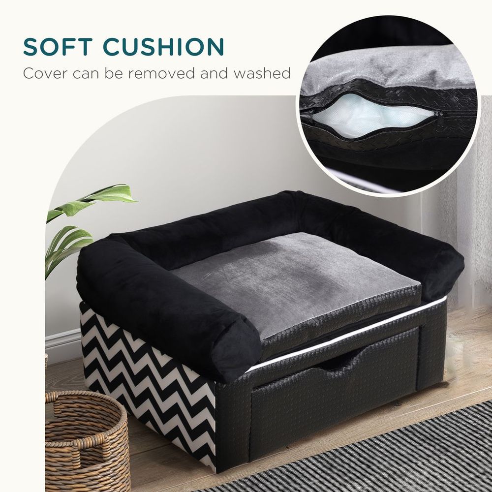 Black Sofa Pet Bed