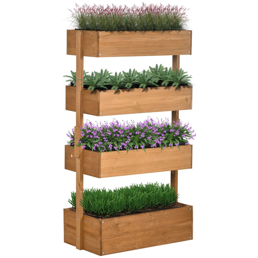 Wooden 4 Tier Planter Stand