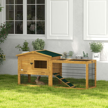 Rabbit Hutch with Ramp and Run