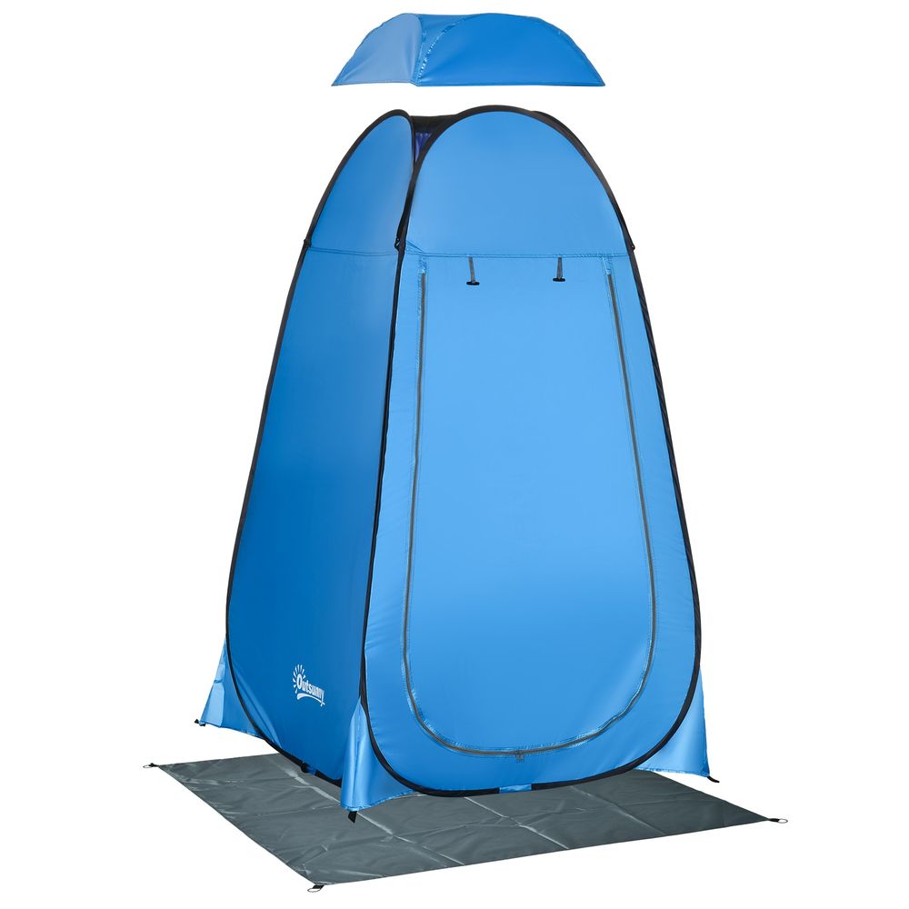 Shower Tent with Changing Room in Blue