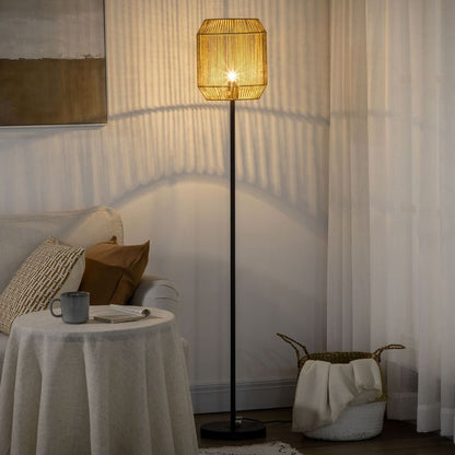 Floor Lamp Hand Woven Lampshade