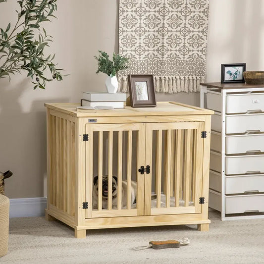 Cushioned Double Door Dog Crate