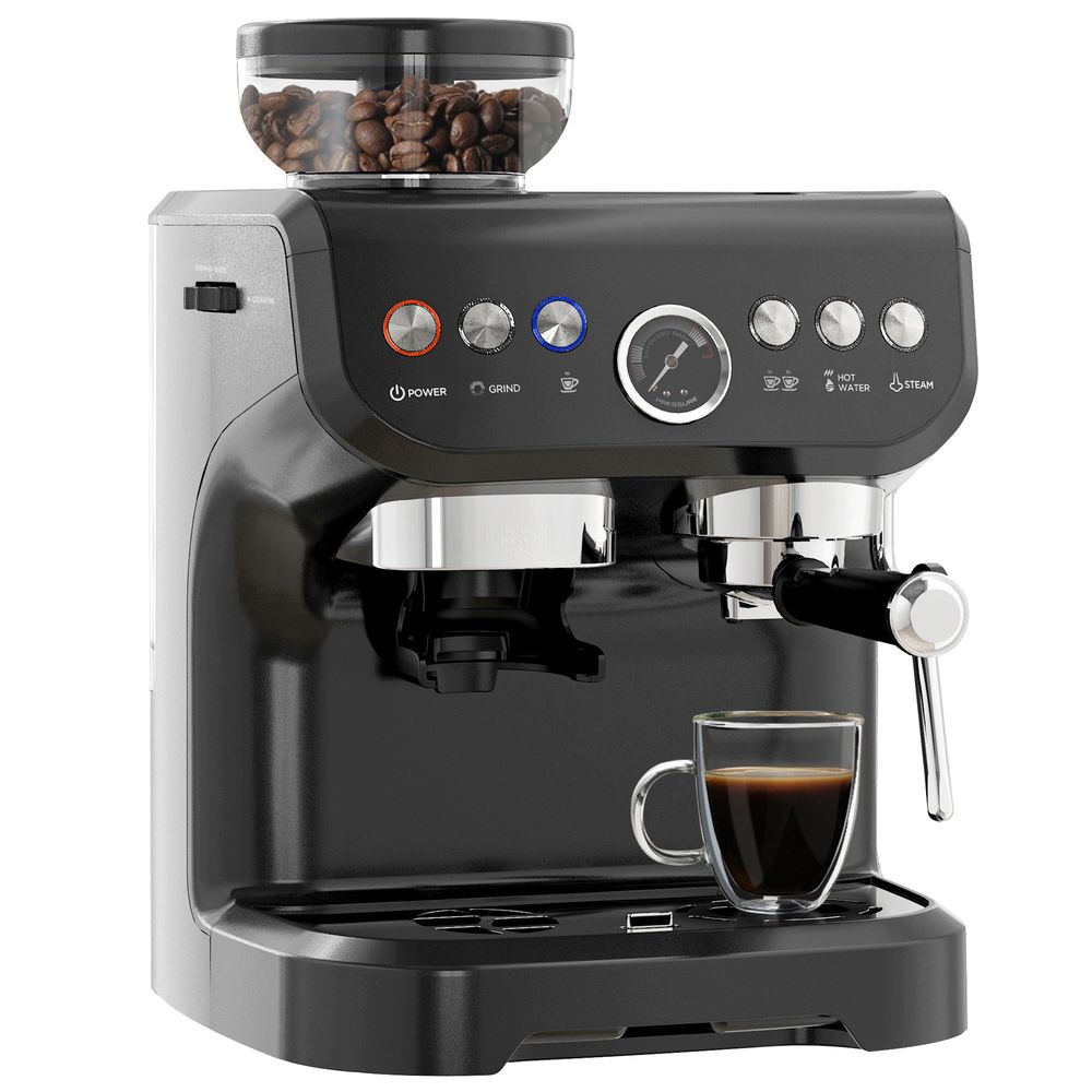 Coffee Machine with Bean Grinder