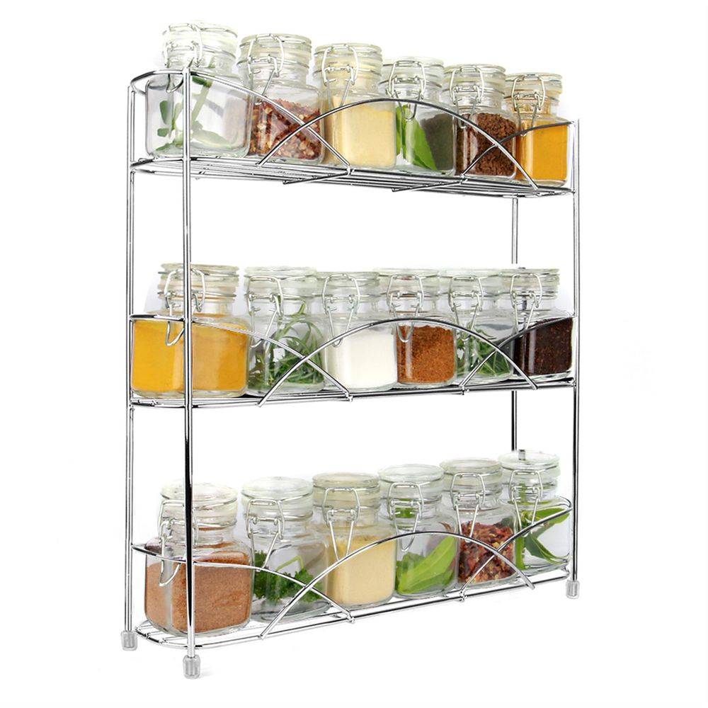 Herb & Spice Rack In Chrome 3 Tier