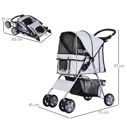 Pet Stroller Grey